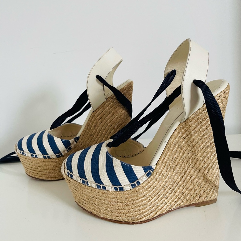 NEW IN BOX GUCCI WEDGE ESPADRILLES - Picture 6 of 12